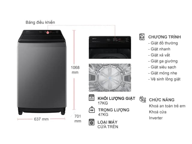 Top 1 so sánh giá Máy giặt Samsung Ecobubble Inverter 17 kg WA40F17E7CSV - Tìm sản phẩm giá rẻ nhất - Ảnh 34