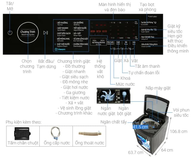Top 1 so sánh giá Máy giặt Samsung Ecobubble Inverter 17 kg WA40F17E7CSV - Tìm sản phẩm giá rẻ nhất - Ảnh 42