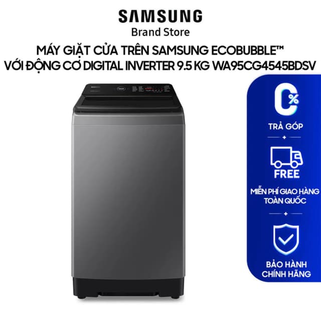Máy giặt Samsung Ecobubble Inverter 9.5 kg WA40F95E1CSV - Ảnh 9