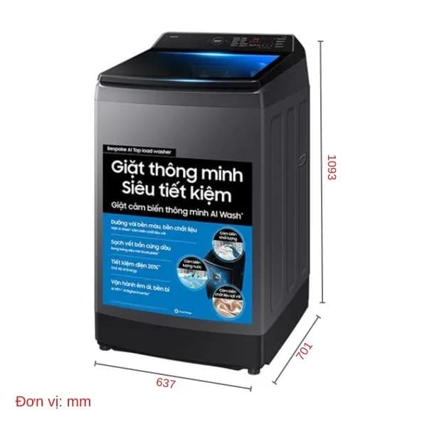 So sánh giá Máy giặt Samsung Inverter 19 kg WA80F19B9BSV rẻ nhất? - Ảnh 18