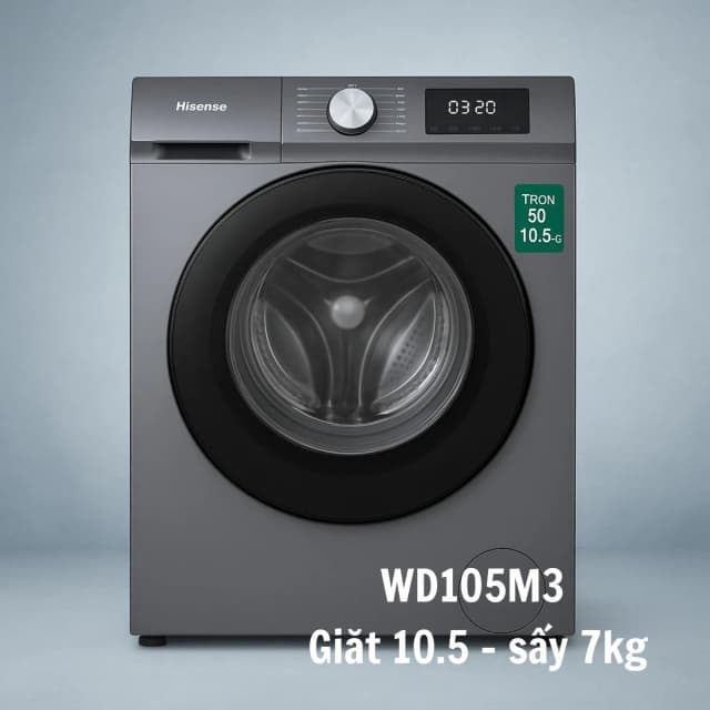 So sánh giá Máy giặt sấy Hisense Inverter giặt 10.5 kg - sấy 7 kg WD105M3 rẻ nhất? - Ảnh 19
