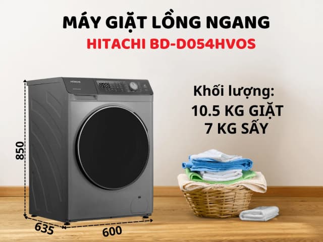 So sánh giá Máy giặt sấy Hitachi Inverter giặt 10.5 kg - sấy 7 kg BD-D1054HVOS rẻ nhất? - Ảnh 13