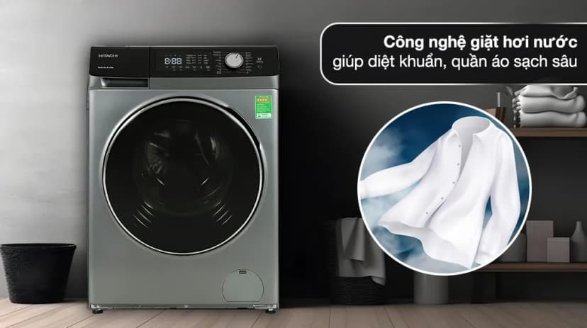 Máy giặt sấy Hitachi Inverter giặt 8.5 kg - sấy 5 kg BD-D852HVOS - Giá rẻ nhất hôm nay - Ảnh 4