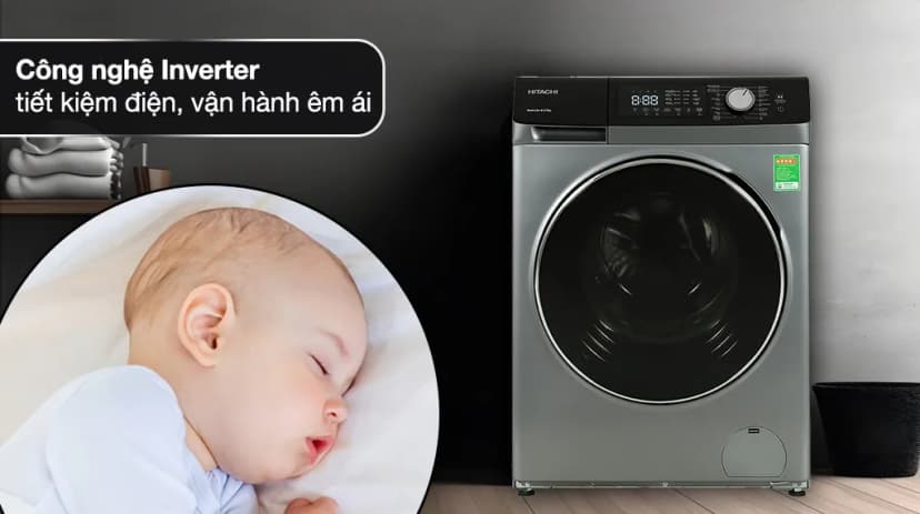 Máy giặt sấy Hitachi Inverter giặt 8.5 kg - sấy 5 kg BD-D852HVOS - Giá rẻ nhất hôm nay - Ảnh 5