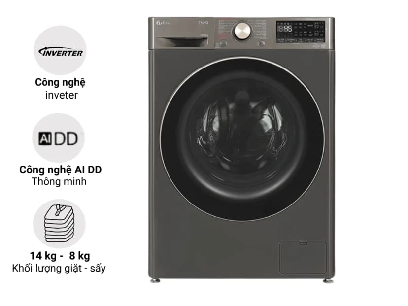 Máy giặt sấy LG AI DD Inverter giặt 14 kg - sấy 8 kg FV1414H3BA - Giá rẻ nhất hôm nay - Ảnh 15