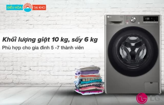 So sánh giá Máy giặt sấy LG Inverter giặt 10 kg - sấy 6 kg FV1410D4M1 rẻ nhất? - Ảnh 13