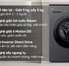 So sánh giá Máy giặt sấy LG Inverter giặt 9 kg - sấy 5 kg FB1209D5M rẻ nhất? - Ảnh 10