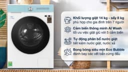 Máy giặt sấy Samsung Bespoke AI Inverter giặt 14 kg - sấy 8 kg WD14BB944DGMSV - Giá rẻ nhất hôm nay - Ảnh 11