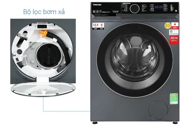 So sánh giá Máy giặt sấy Toshiba Inverter giặt 12.5 kg - sấy 8 kg TWD-BM135GF4V(MG) rẻ nhất? - Ảnh 11