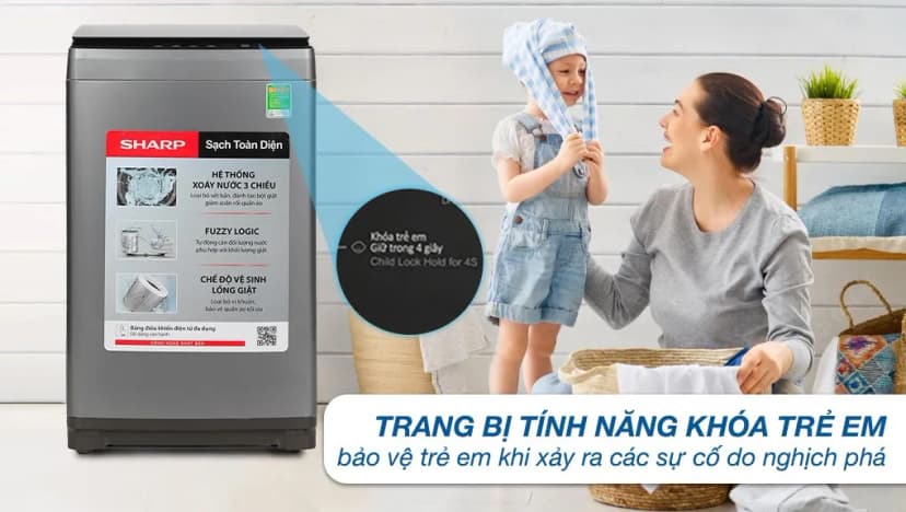 So sánh giá Máy giặt Sharp 10 kg ES-TN101EN-DG - Tìm sản phẩm giá rẻ nhất - Ảnh 5