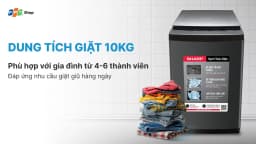 So sánh giá Máy giặt Sharp 10 kg ES-TN101EN-DG - Tìm sản phẩm giá rẻ nhất - Ảnh 8