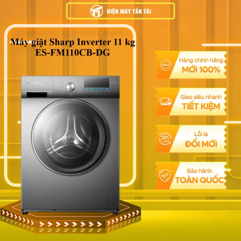 Máy giặt Sharp 11 kg ES-TN111EN-DG - Giá rẻ nhất hôm nay - Ảnh 4