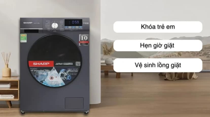 Máy giặt Sharp Inverter 11 kg ES-FM110CB-SB - Giá rẻ nhất hôm nay - Ảnh 11