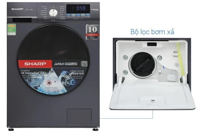 So sánh giá Máy giặt Sharp Inverter 11 kg ES-FM110CB-SB rẻ nhất? - Ảnh 13