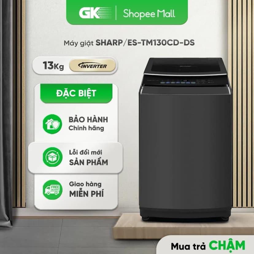 So sánh giá Máy giặt Sharp Inverter 13 kg ES-TM130CD-DS - Tìm sản phẩm giá rẻ nhất - Ảnh 3