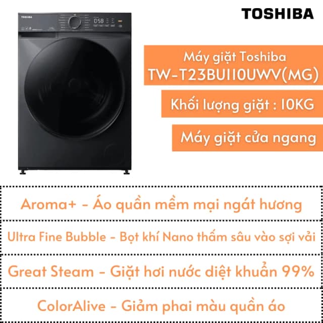 So sánh giá Máy giặt Toshiba Inverter 10 kg TW-T23BU110UWV(MG) rẻ nhất? - Ảnh 16
