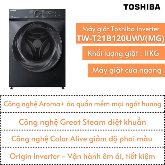 So sánh giá Máy giặt Toshiba Inverter 11 kg TW-T21B120UWV(MG) rẻ nhất? - Ảnh 8