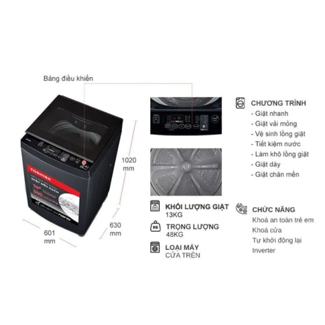 Top 1 so sánh giá Máy giặt Toshiba Inverter 13 kg AW-DM1400LV(MK) - Tìm sản phẩm giá rẻ nhất - Ảnh 9