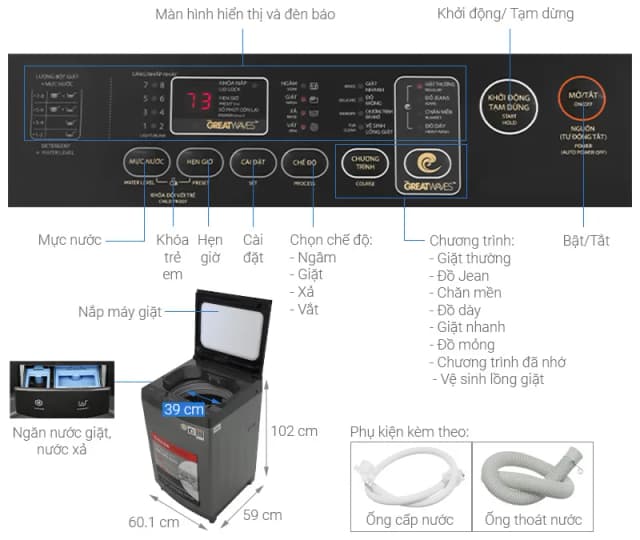 So sánh giá Máy giặt Toshiba Inverter 15 kg AW-DUM1600LV(SG) rẻ nhất? - Ảnh 3
