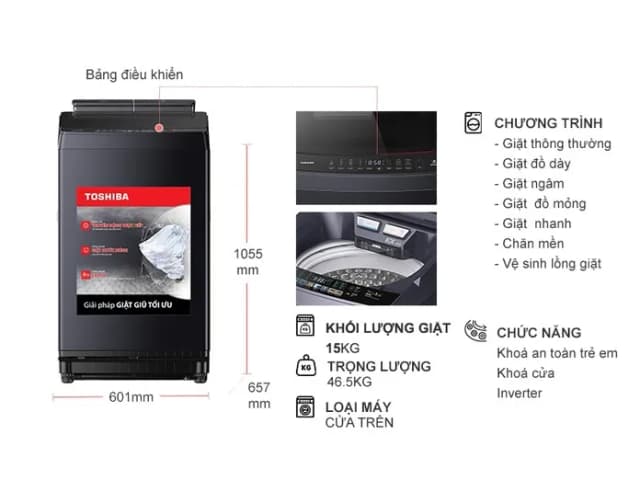 Top 1 so sánh giá Máy giặt Toshiba Inverter 15 kg AW-T26D1600XV(MG) - Tìm sản phẩm giá rẻ nhất - Ảnh 11