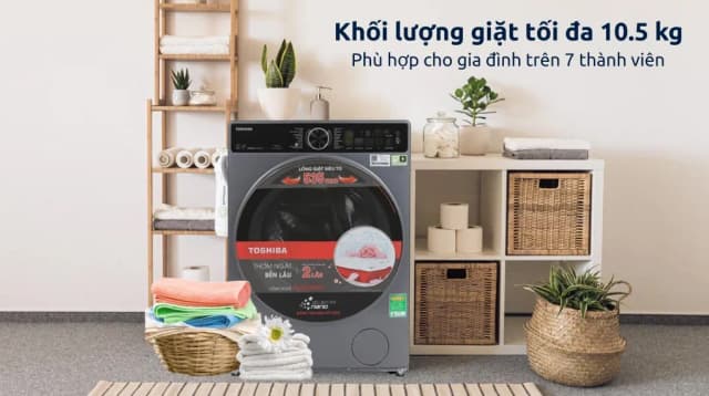 So sánh giá Máy giặt Toshiba Inverter 10.5 kg TW-T25BZU115MWV(MG) rẻ nhất? - Ảnh 14