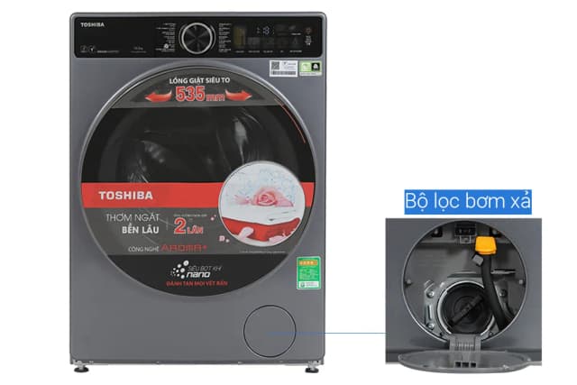 So sánh giá Máy giặt Toshiba Inverter 10.5 kg TW-T25BZU115MWV(MG) rẻ nhất? - Ảnh 6
