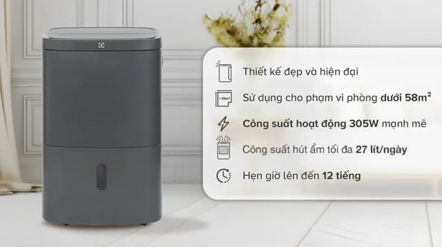 Máy hút ẩm Electrolux EDH14TRBD2 - Ảnh 1