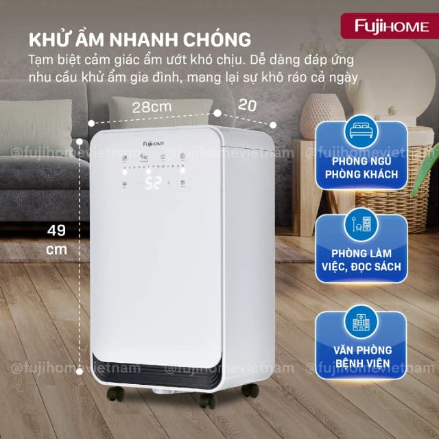So sánh giá Máy hút ẩm FUJIHOME DH12NEW rẻ nhất? - Ảnh 3