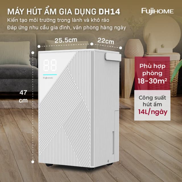 So sánh giá Máy hút ẩm FUJIHOME DH14 rẻ nhất? - Ảnh 2
