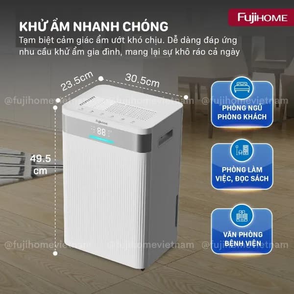 So sánh giá Máy hút ẩm FUJIHOME DH16NW-HEPA rẻ nhất? - Ảnh 3