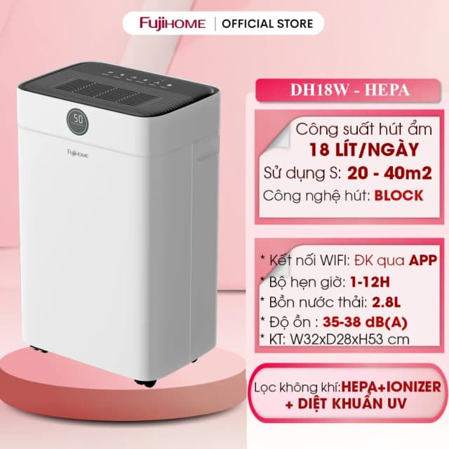 So sánh giá Máy hút ẩm Fujihome DH18W-HEPA rẻ nhất? - Ảnh 16