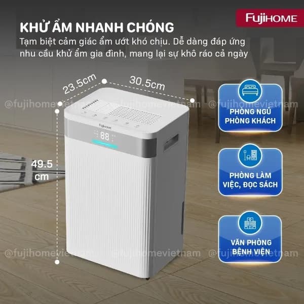 Máy hút ẩm FUJIHOME DH20NW - Ảnh 12