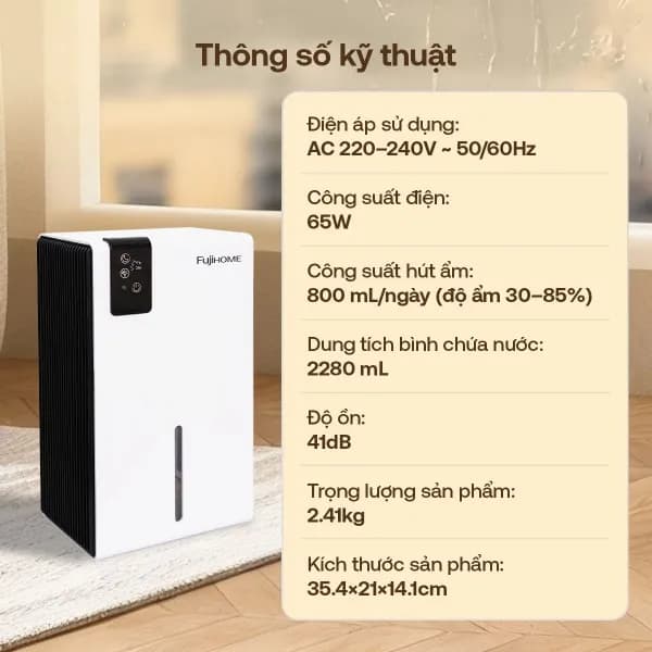 Top 1 so sánh giá Máy hút ẩm FUJIHOME DHP23-MINI - Tìm sản phẩm giá rẻ nhất - Ảnh 12