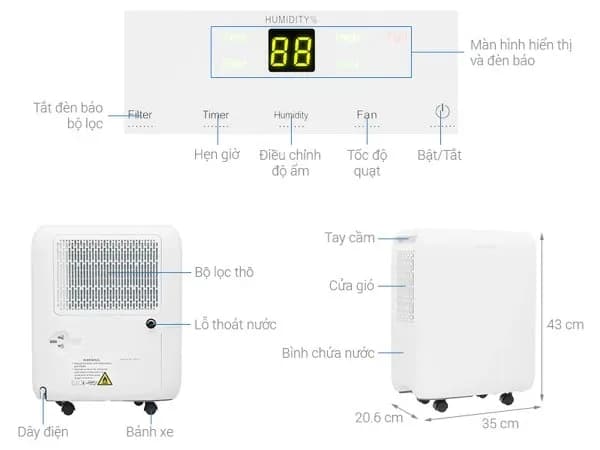 So sánh giá Máy hút ẩm Gree GDN12BC-K5EBA2B rẻ nhất? - Ảnh 12