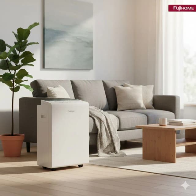 Máy hút ẩm kết hợp lọc không khí FUJIHOME DH14W-HEPA - Ảnh 6