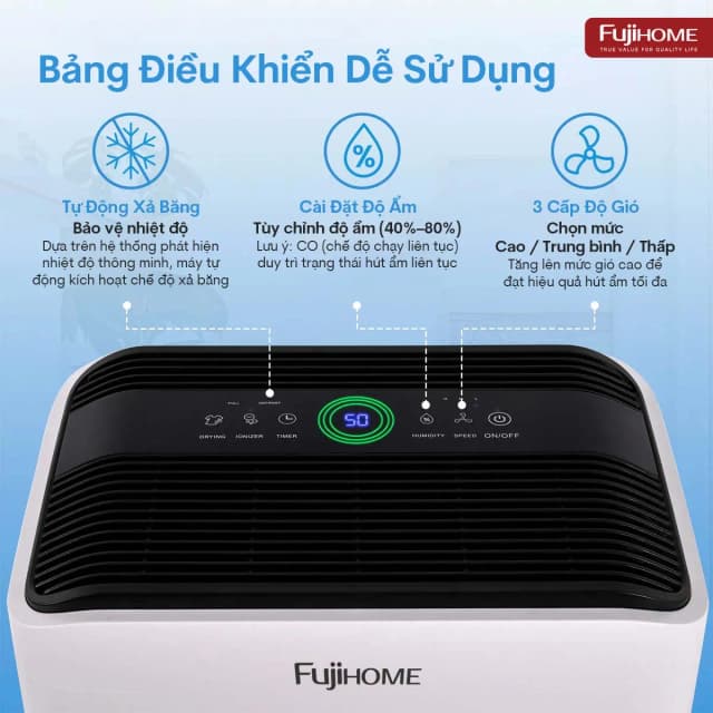 Top 1 so sánh giá Máy hút ẩm kết hợp lọc không khí FUJIHOME DH35W-HEPA - Tìm sản phẩm giá rẻ nhất - Ảnh 3