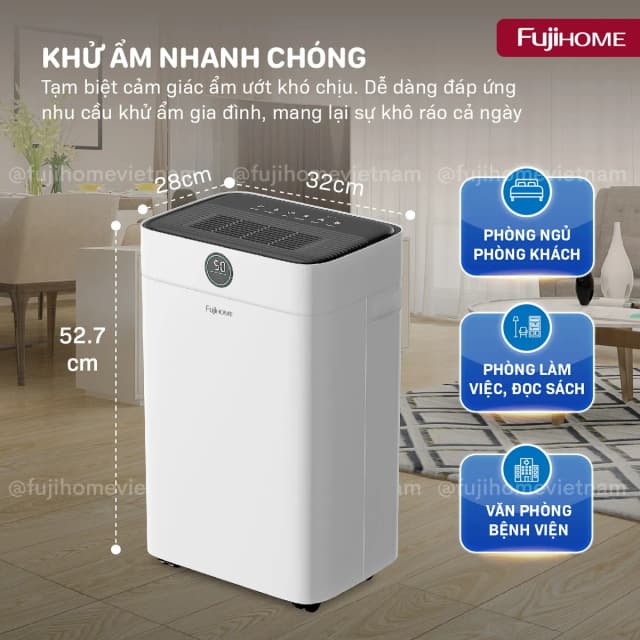 Top 1 so sánh giá Máy hút ẩm kết hợp lọc không khí FUJIHOME DH35W-HEPA - Tìm sản phẩm giá rẻ nhất - Ảnh 29