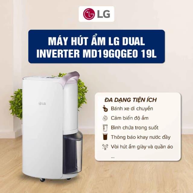 So sánh giá Máy hút ẩm LG Dual Inverter MD19GQGE0.ABAE rẻ nhất? - Ảnh 3
