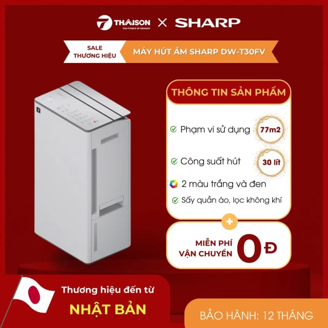 So sánh giá Máy hút ẩm kết hợp lọc không khí Sharp DW-T30FV-W rẻ nhất? - Ảnh 5