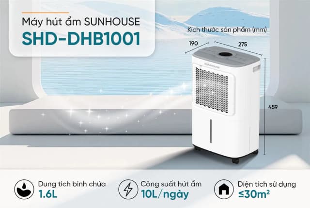 So sánh giá Máy hút ẩm Sunhouse SHD-DHB1001 rẻ nhất? - Ảnh 2