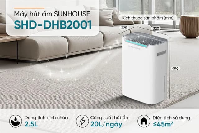 So sánh giá Máy hút ẩm Sunhouse SHD-DHB1001 rẻ nhất? - Ảnh 11