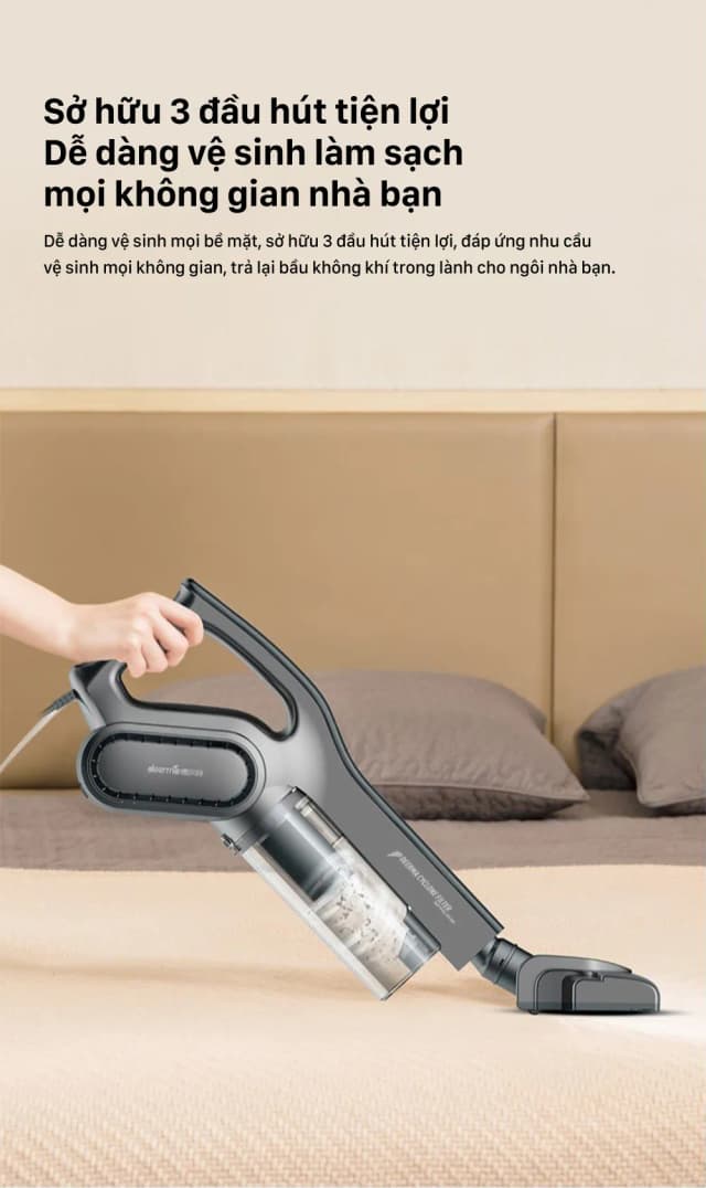 Top 1 so sánh giá Máy hút bụi cầm tay Deerma DXAD11A - Xám - Tìm sản phẩm giá rẻ nhất - Ảnh 5