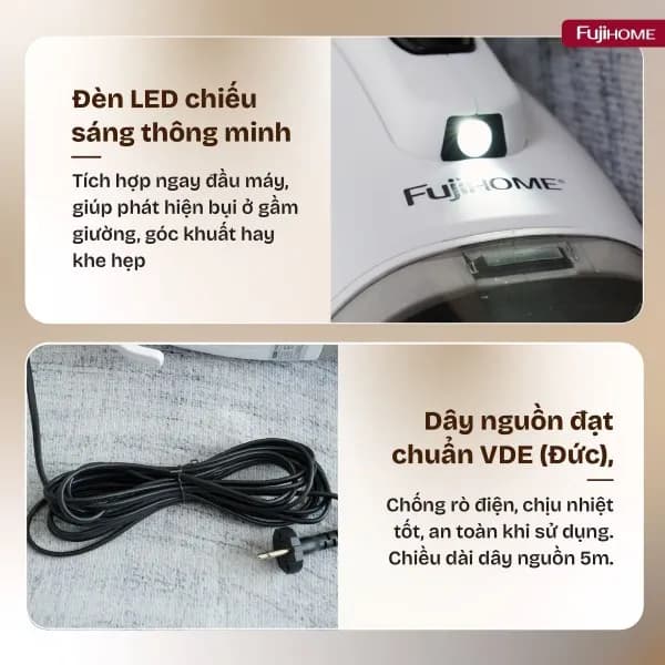 So sánh giá Máy hút bụi cầm tay FUJIHOME VC06 Trắng - Tìm sản phẩm giá rẻ nhất - Ảnh 3