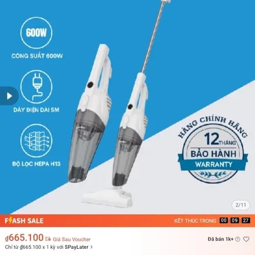 So sánh giá Máy hút bụi cầm tay Midea MS861APBK - Tìm sản phẩm giá rẻ nhất - Ảnh 13