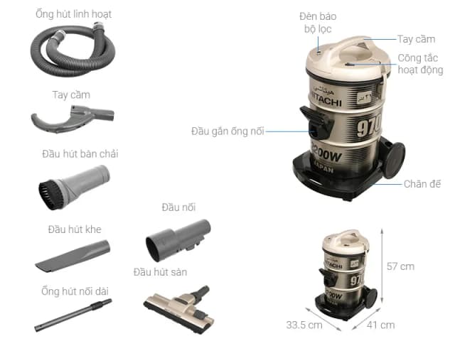 So sánh giá Máy hút bụi công nghiệp Hitachi CV-970Y 24CV TG rẻ nhất? - Ảnh 4