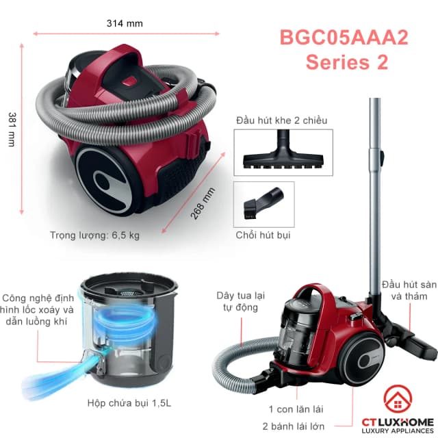 So sánh giá Máy hút bụi dạng hộp Bosch BGC05AAA2 rẻ nhất? - Ảnh 8