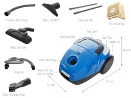 Máy hút bụi dạng hộp Midea MC18CAPBU - Giá rẻ nhất hôm nay - Ảnh 3