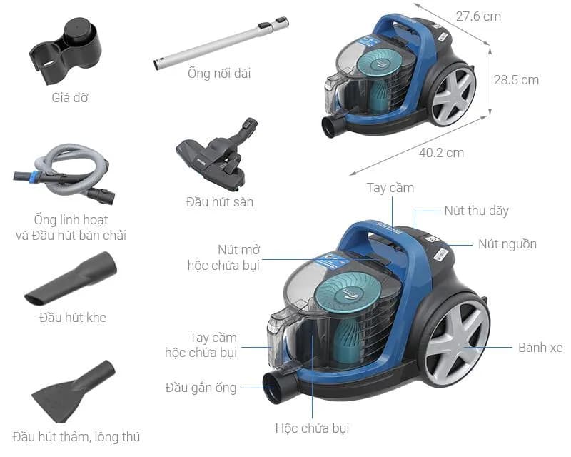 Máy hút bụi dạng hộp Midea MC18CAPBU - Giá rẻ nhất hôm nay - Ảnh 58