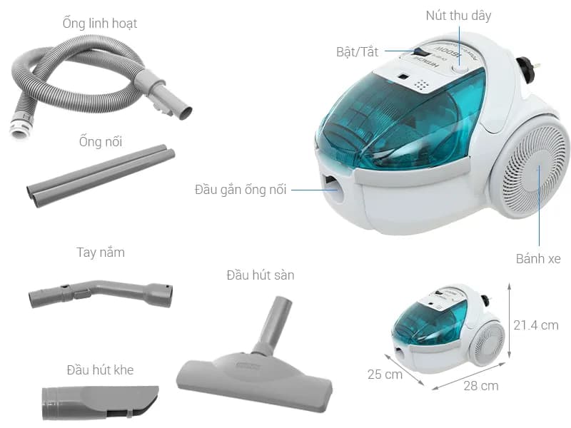 Máy hút bụi dạng hộp Midea MC18CAPBU - Giá rẻ nhất hôm nay - Ảnh 60