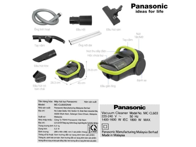 So sánh giá Máy hút bụi dạng hộp Panasonic MC-CL603GN49 rẻ nhất? - Ảnh 13